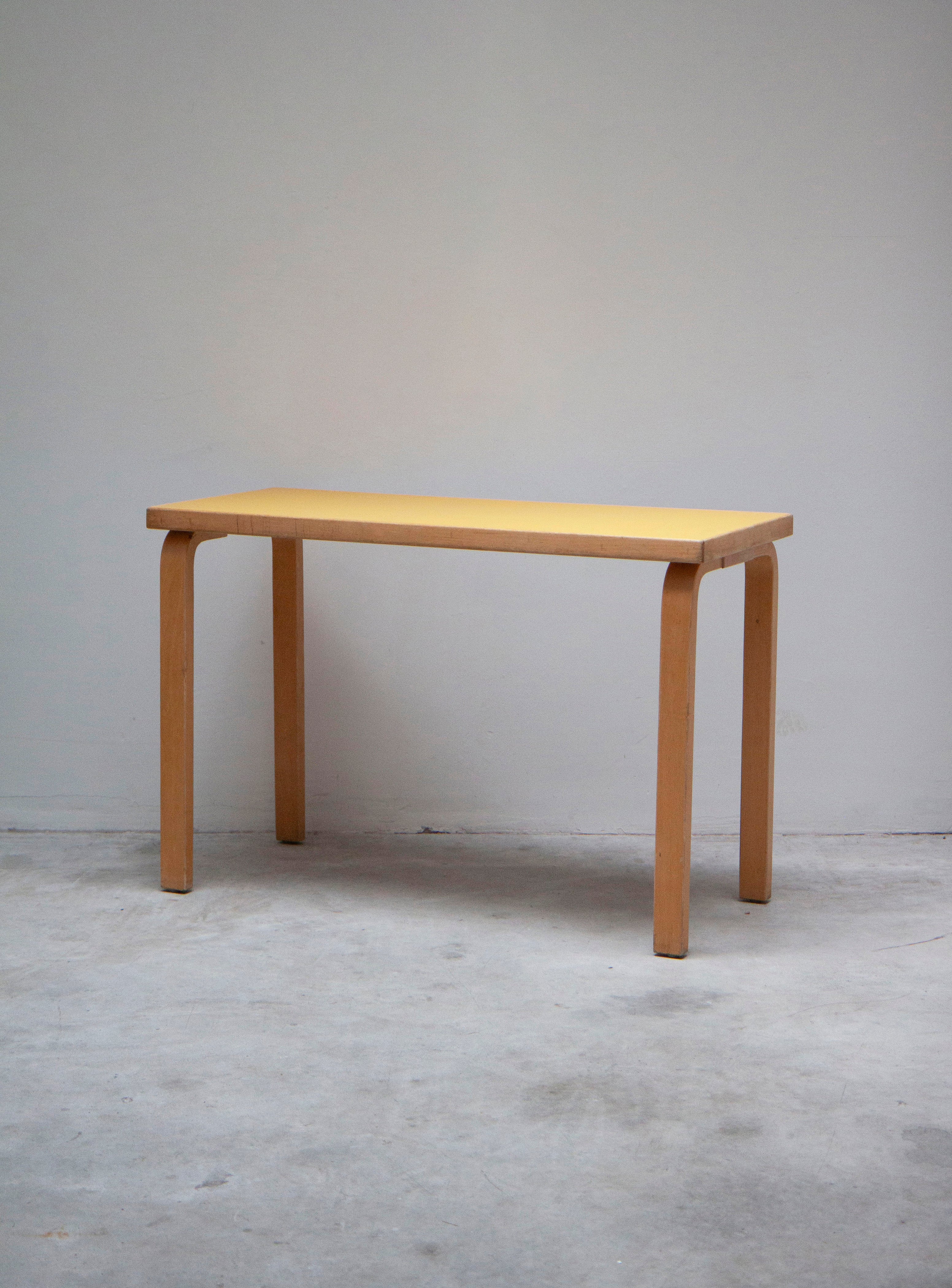 Artek Desk Dining Table by Alvar Aalto (Yellow)
