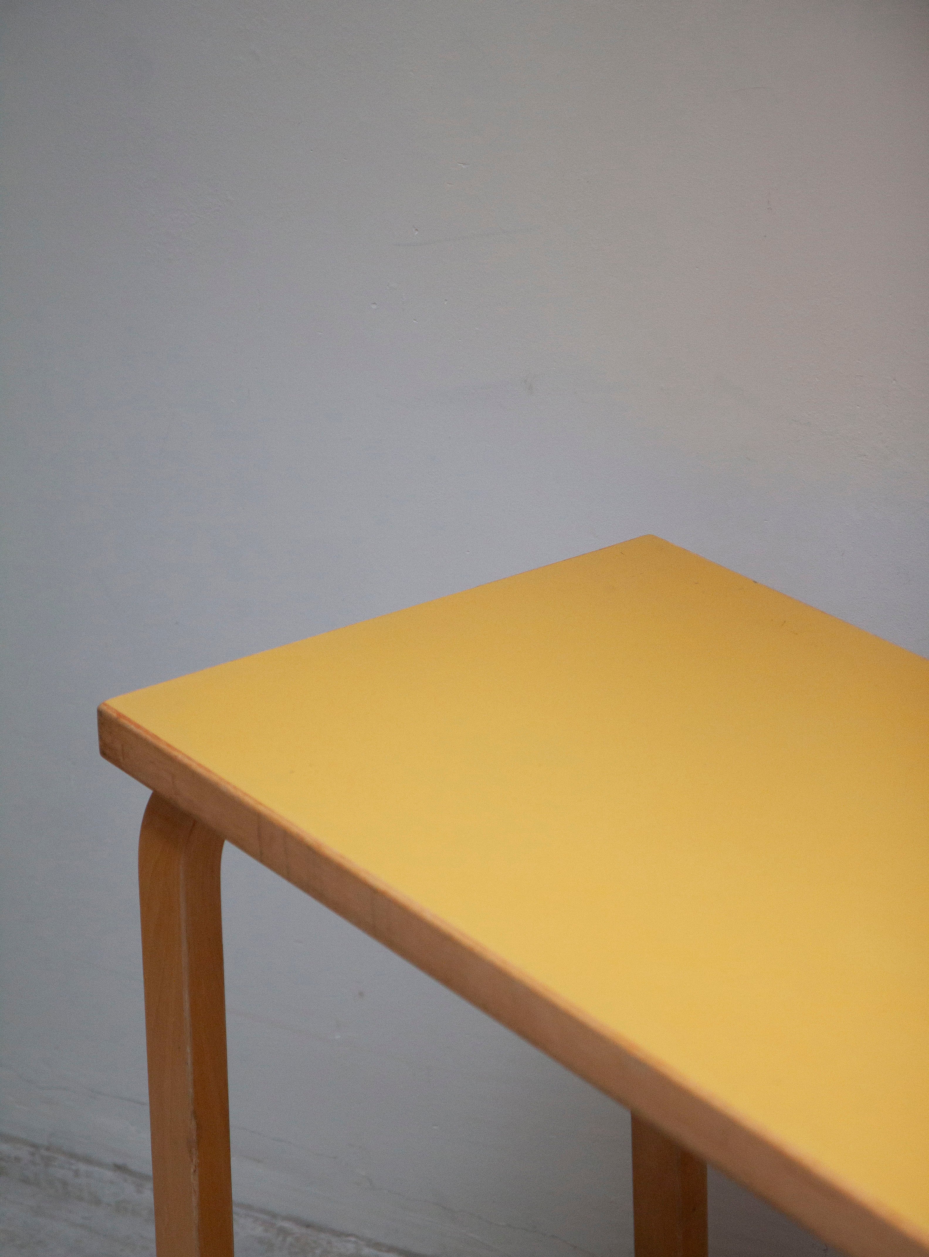 Artek Desk Dining Table by Alvar Aalto (Yellow) - Image 12