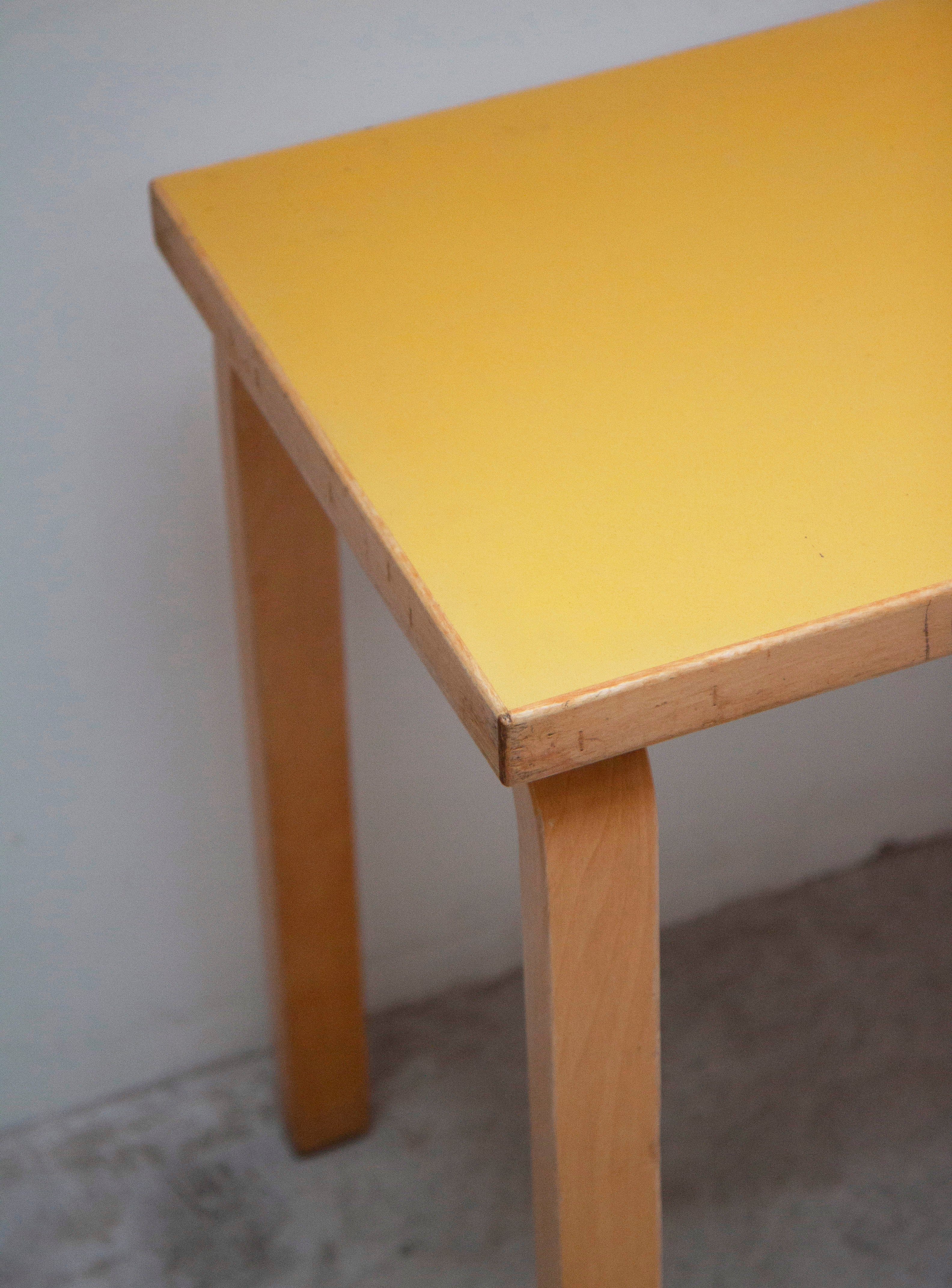 Artek Desk Dining Table by Alvar Aalto (Yellow) - Image 9