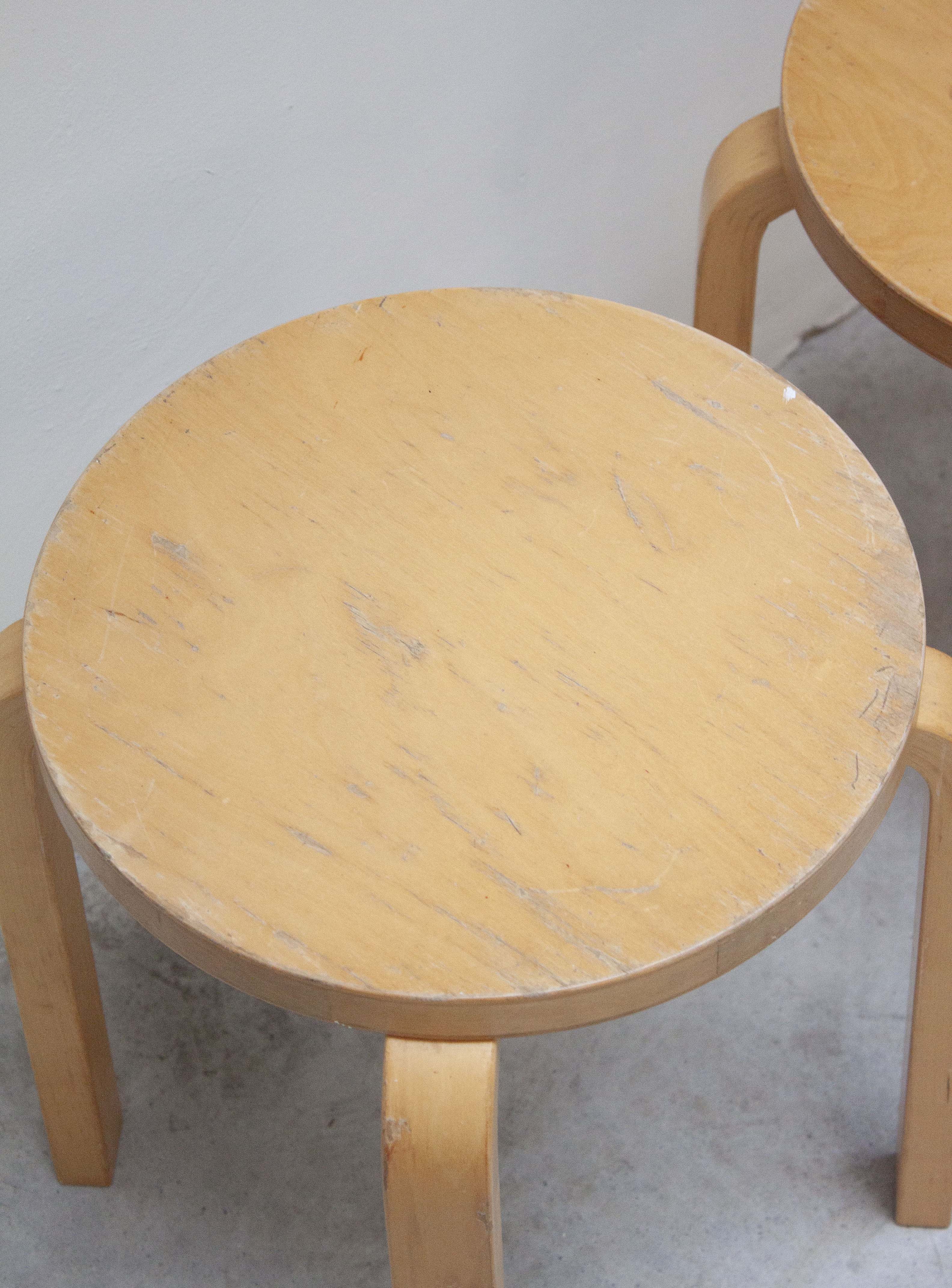 Artek E60 Stool by Alvar Aalto (Birch) - Image 24