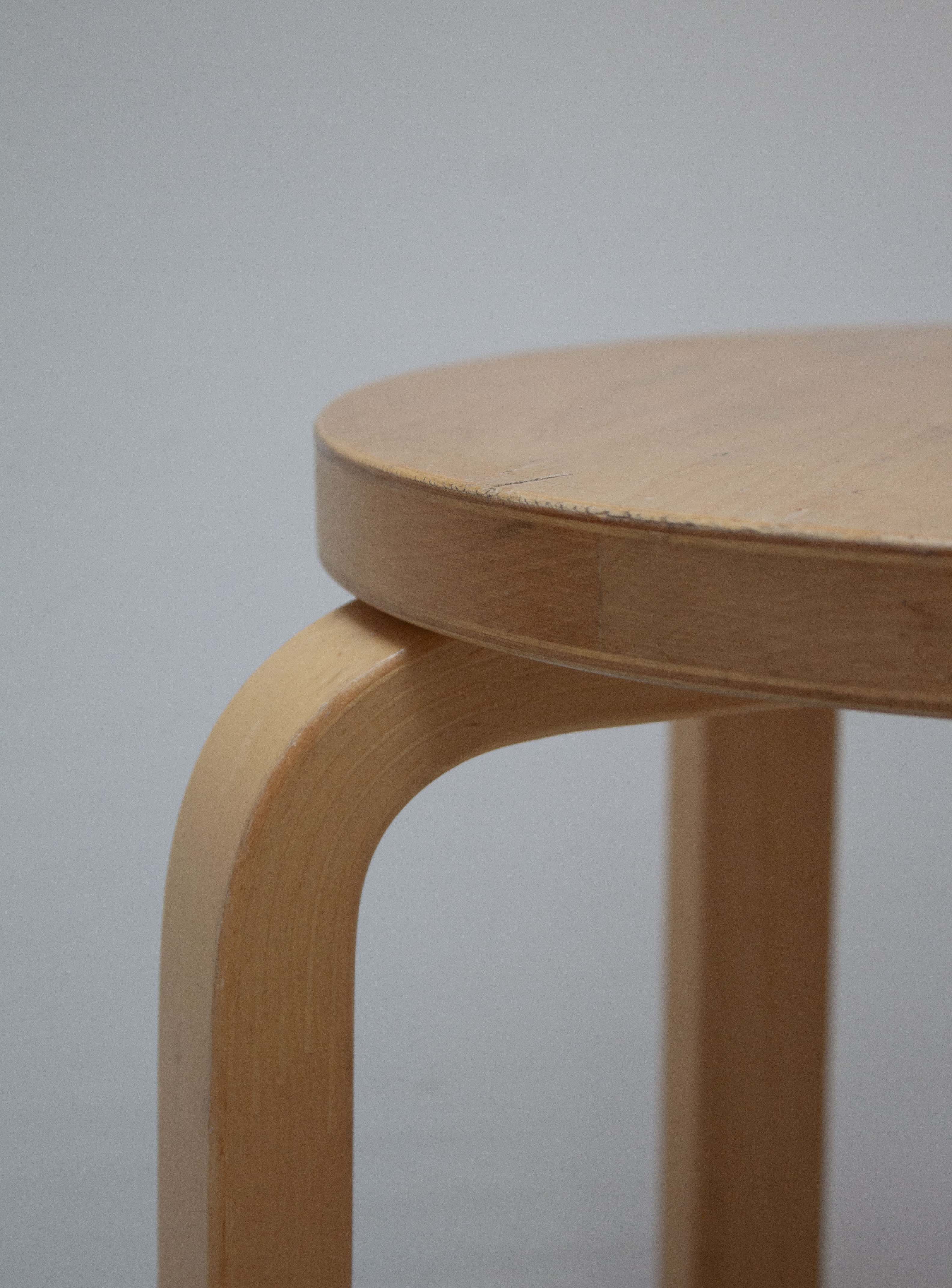 Artek E60 Stool by Alvar Aalto (Birch) - Image 33
