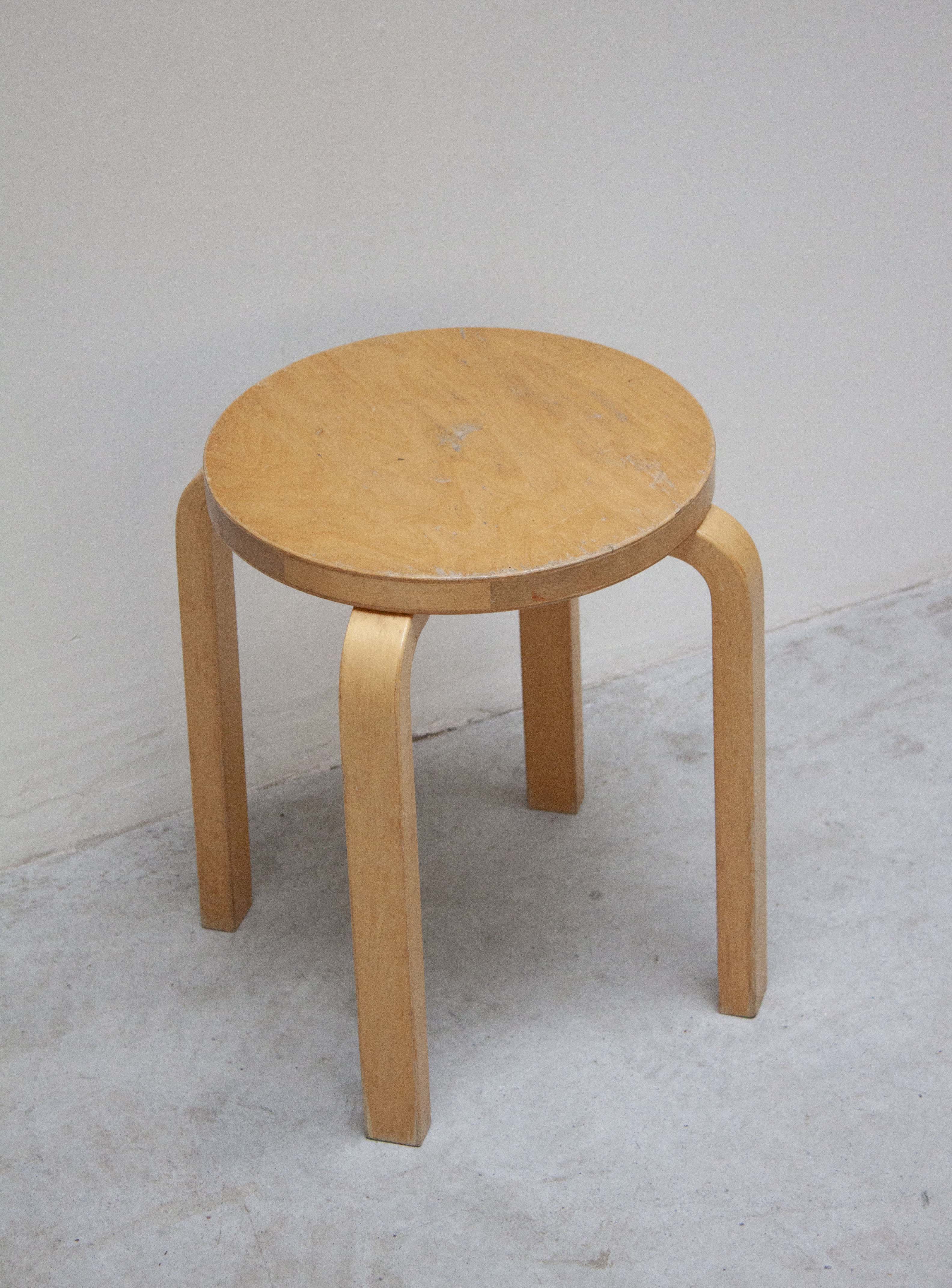 Artek E60 Stool by Alvar Aalto (Birch) - Image 6