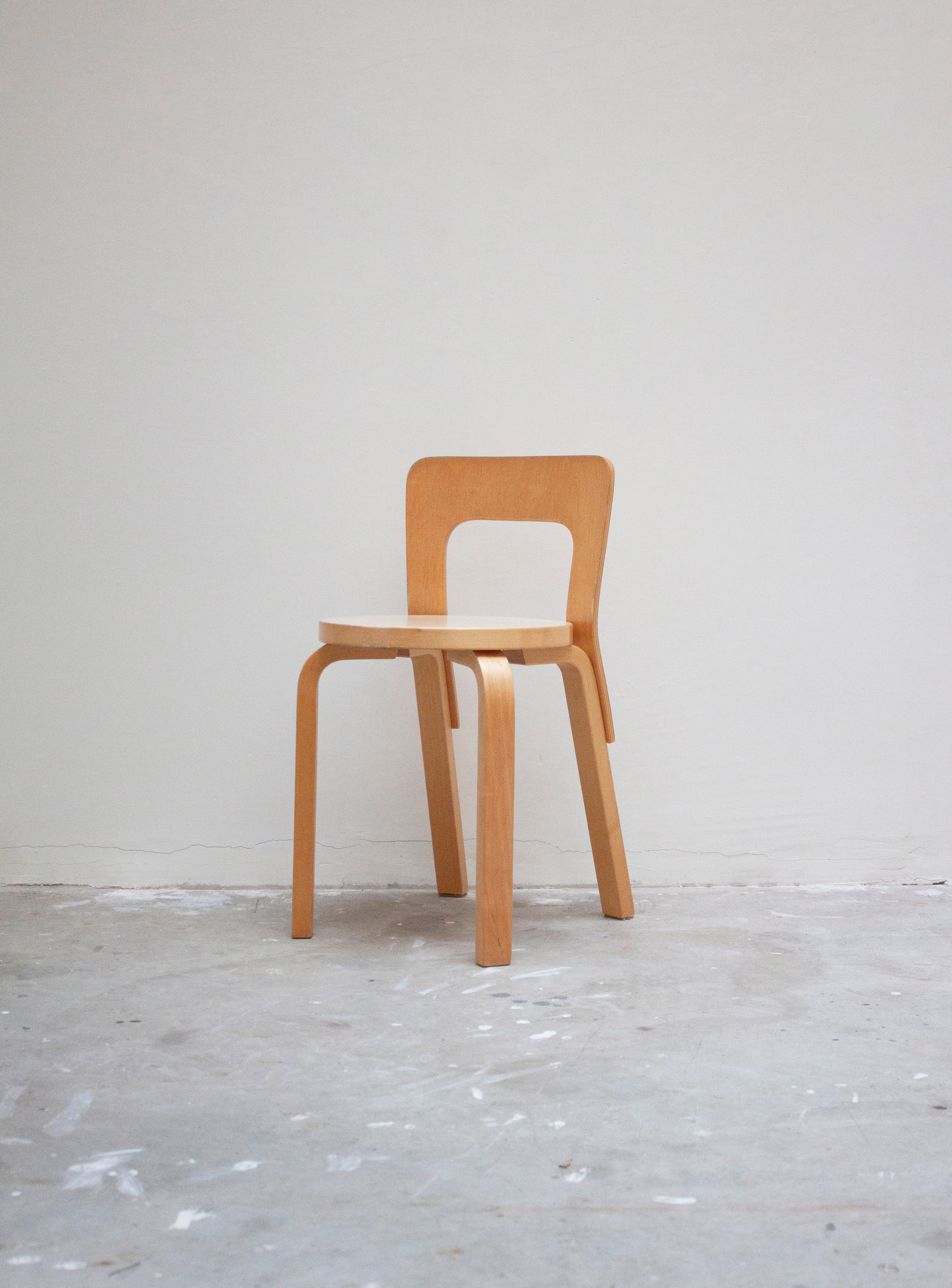 Artek Model 65 Chair by Alvar Aalto (Beige) - Image 5