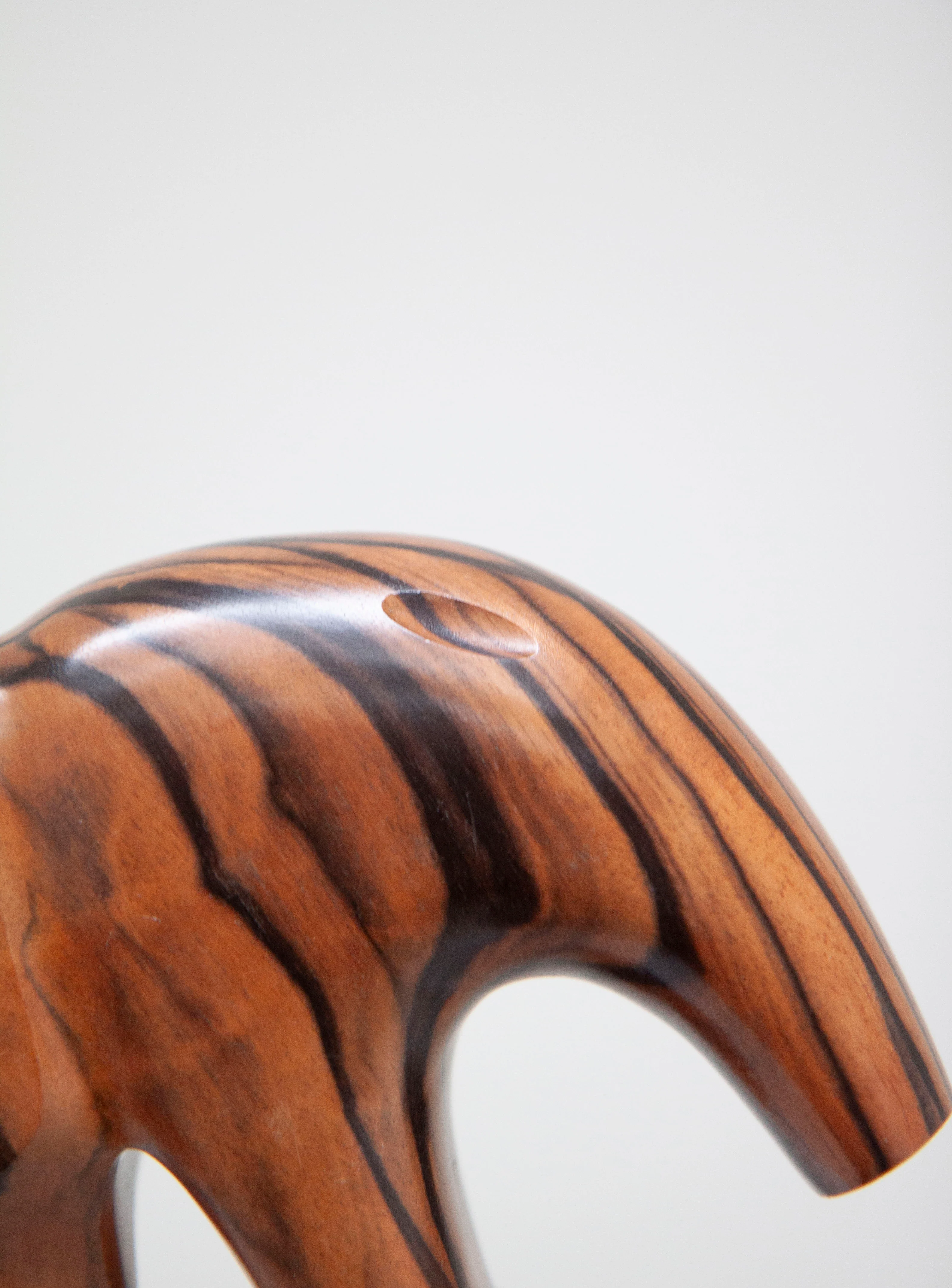 Carved Rosewood Elephant Sculpture - Image 10