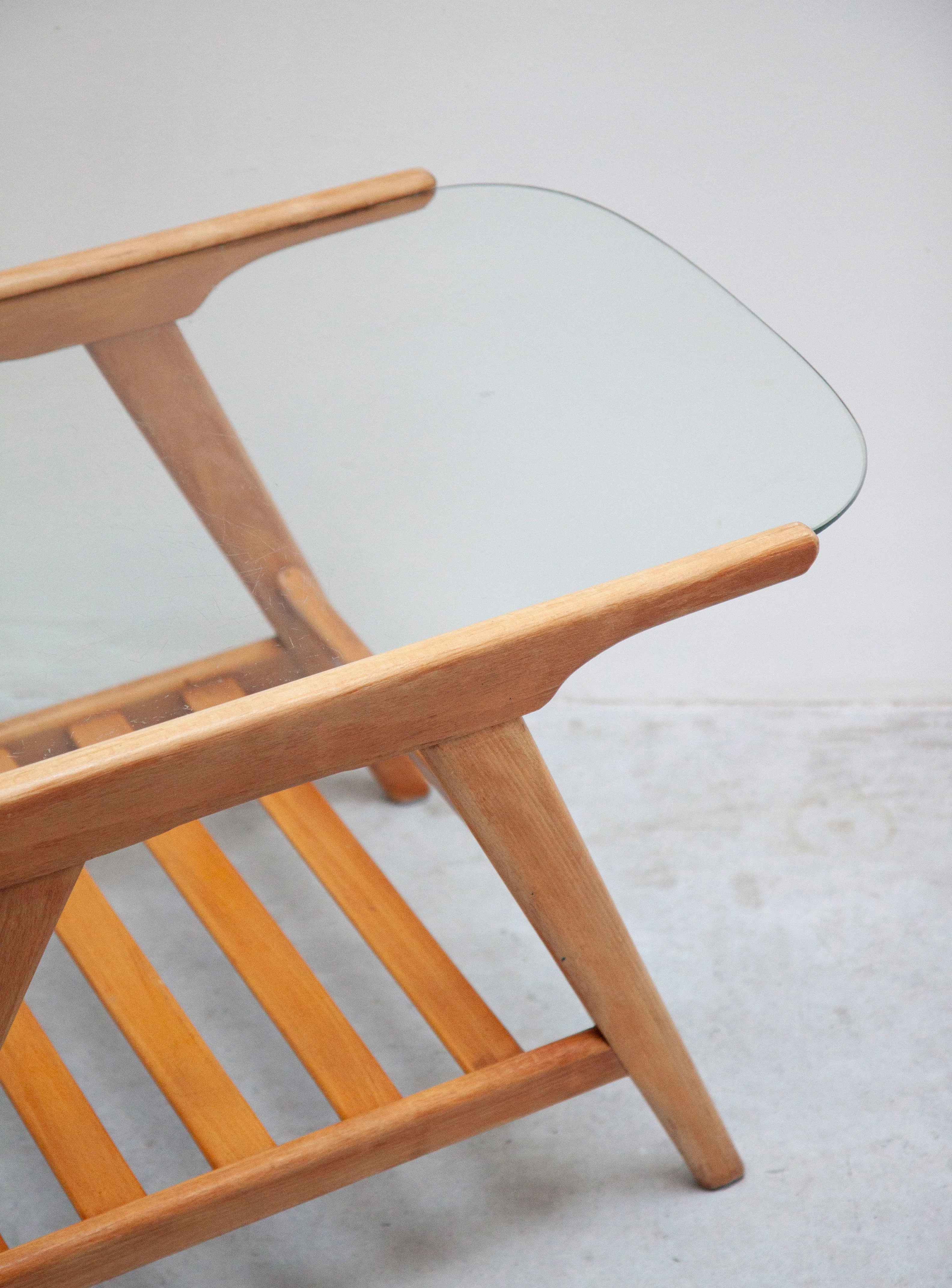 Cesare Lacca Oak Coffee Table with Glass Top - Image 10