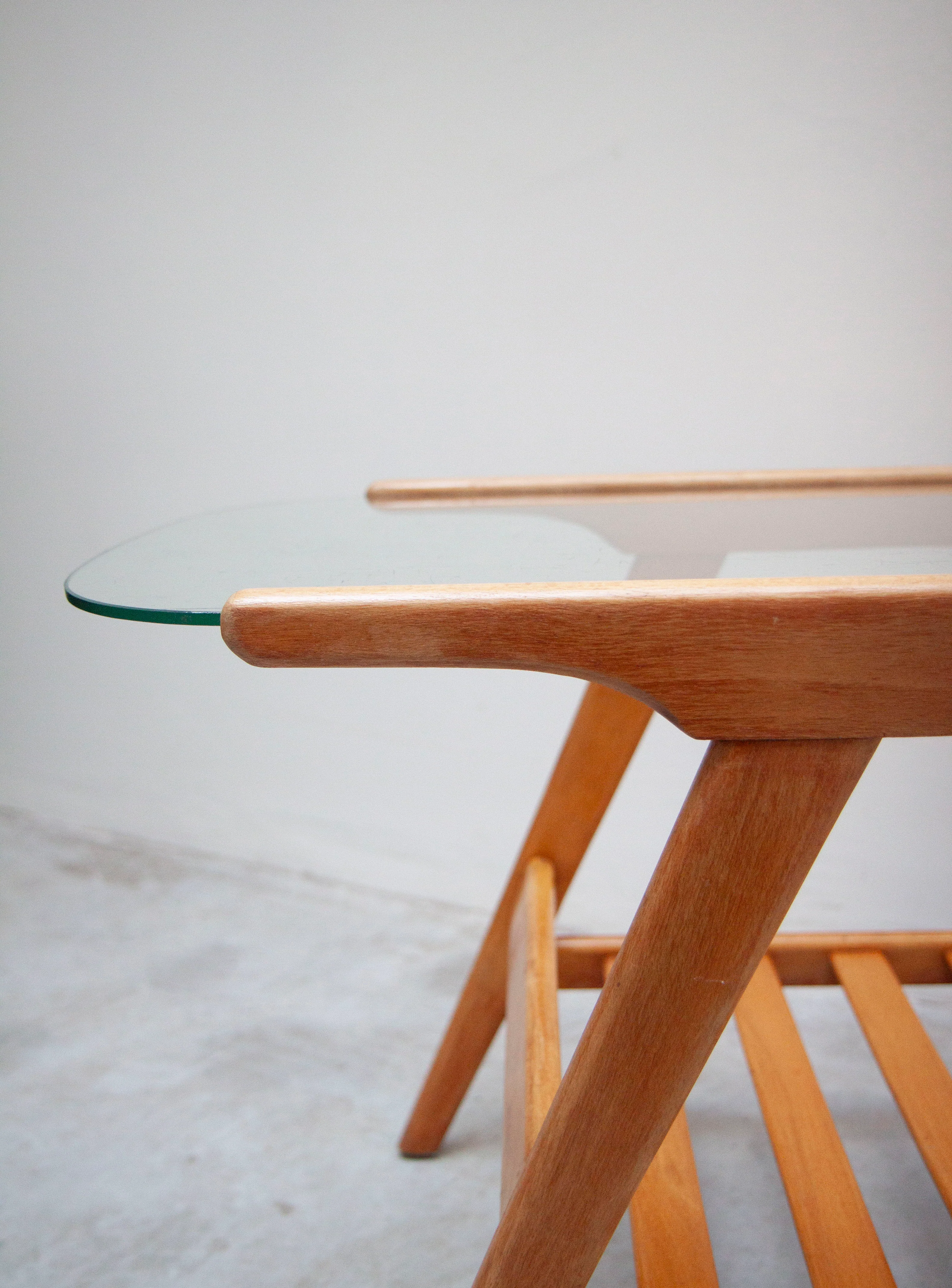 Cesare Lacca Oak Coffee Table with Glass Top - Image 16
