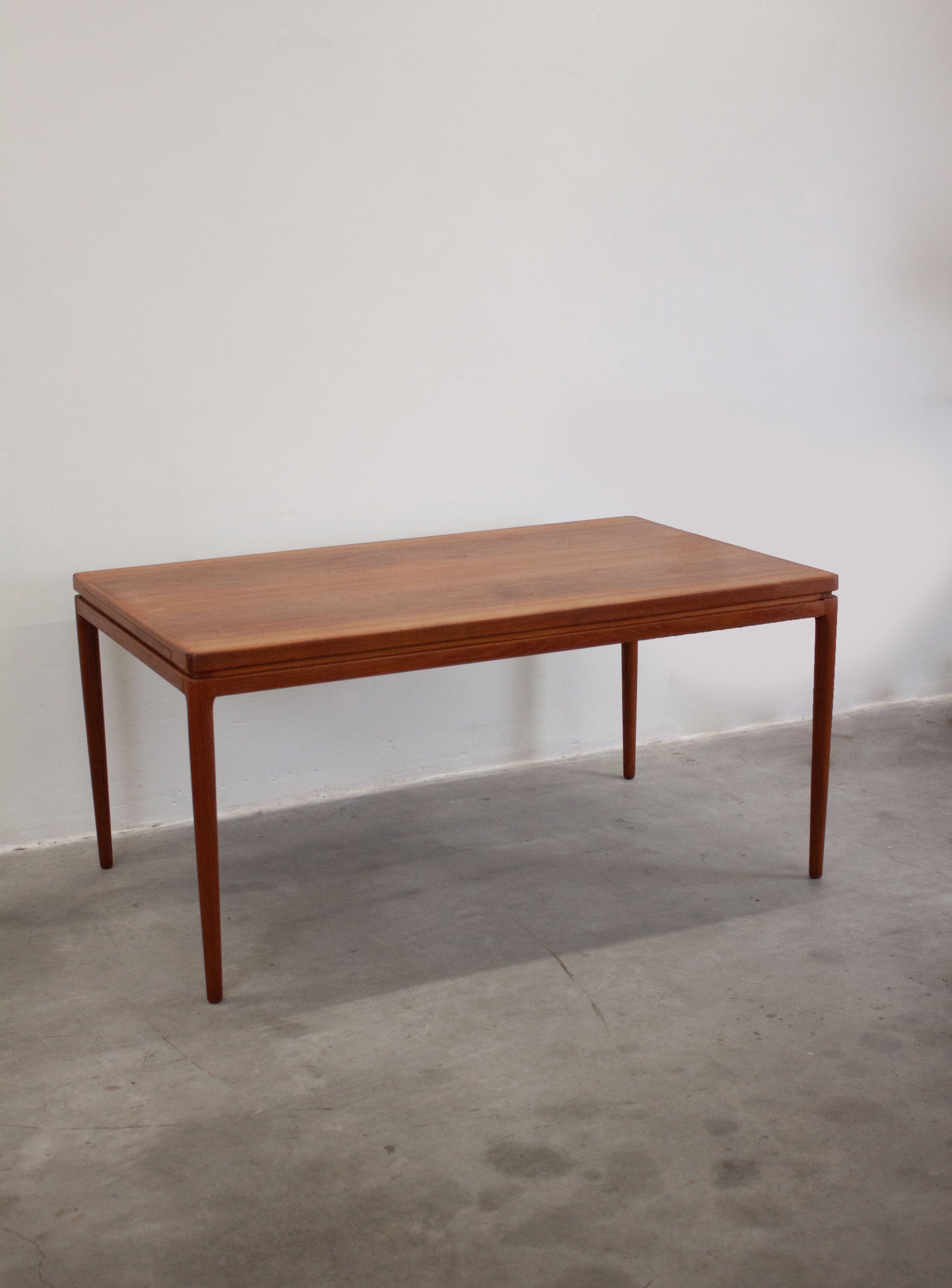 Christian Linneberg Double Extending Dining Table by Johannes Andersen (Teak)