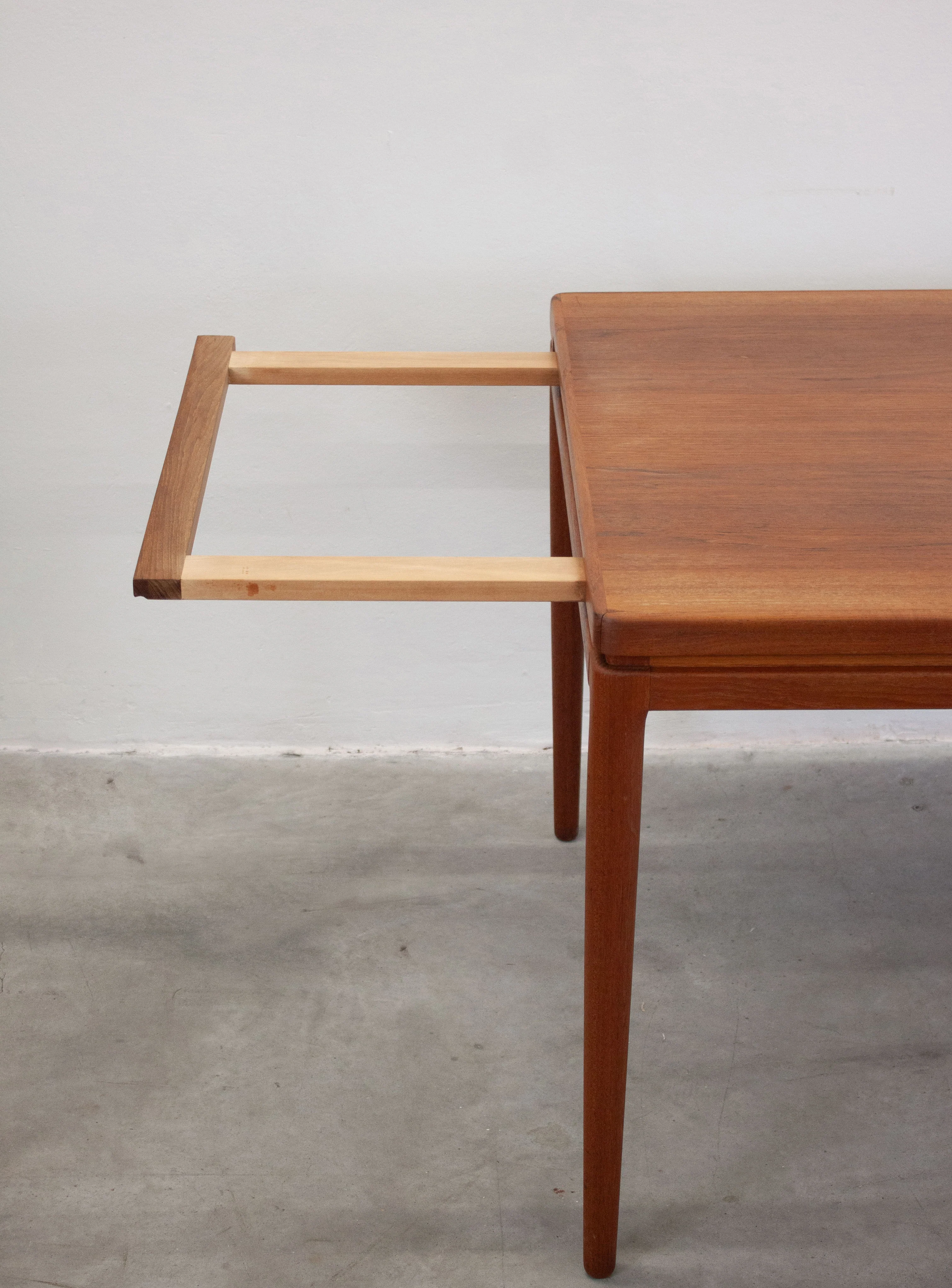 Christian Linneberg Double Extending Dining Table by Johannes Andersen (Teak) - Image 11