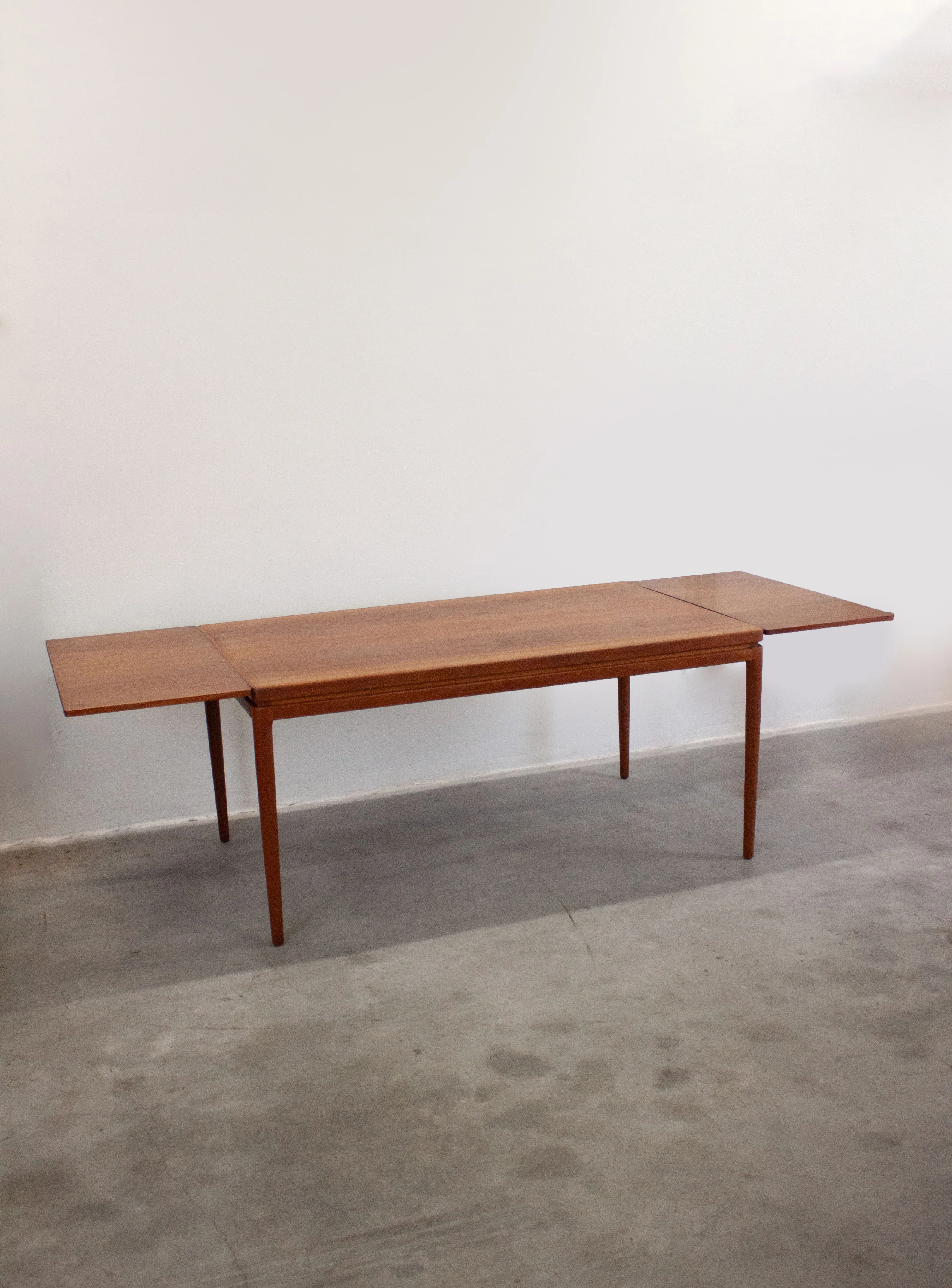 Christian Linneberg Double Extending Dining Table by Johannes Andersen (Teak) - Image 14