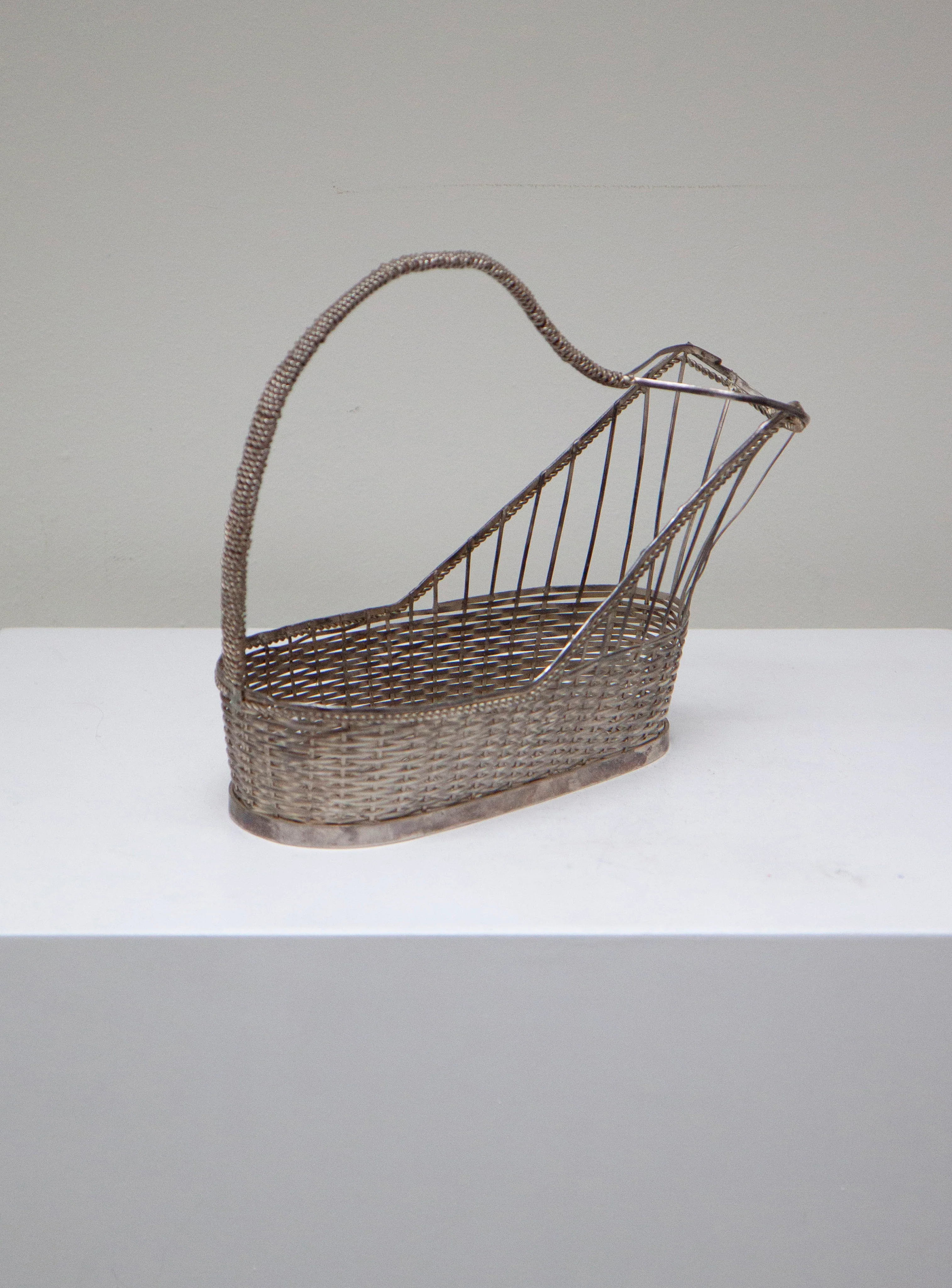 French Silver-Plated Wine Basket - Image 3