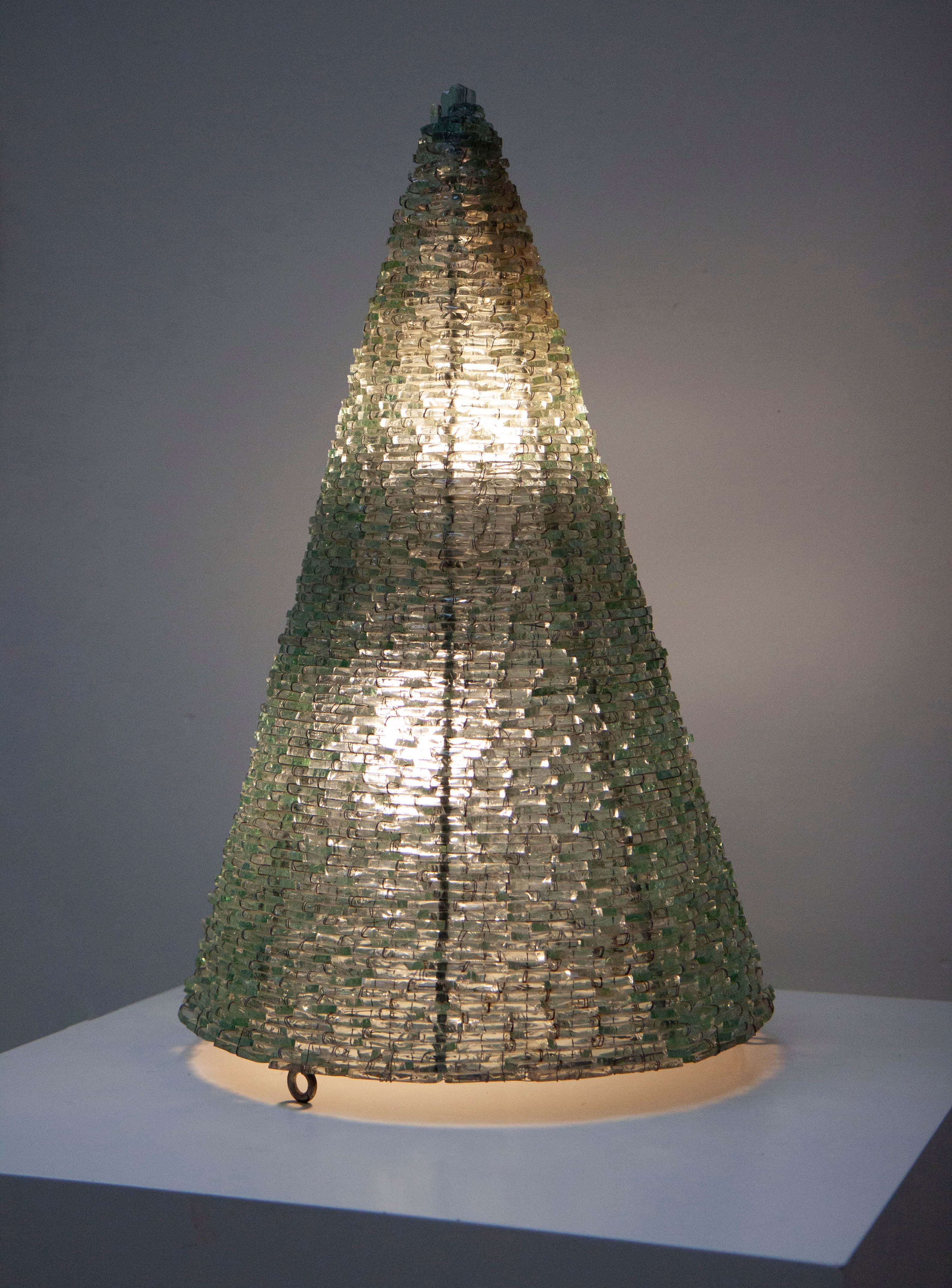Glass Pyramid Table or Floor Lamp - Image 5
