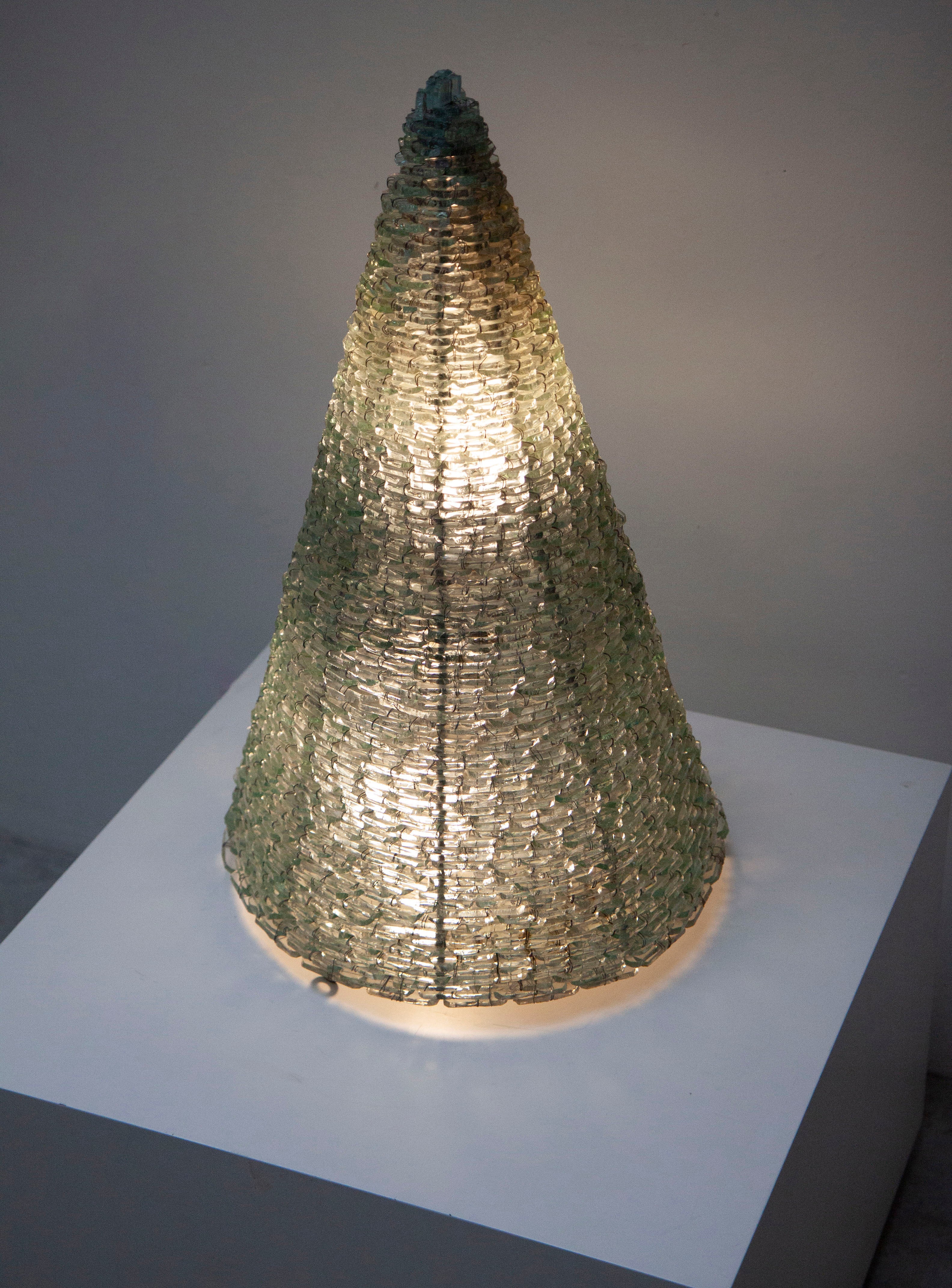 Glass Pyramid Table or Floor Lamp - Image 7