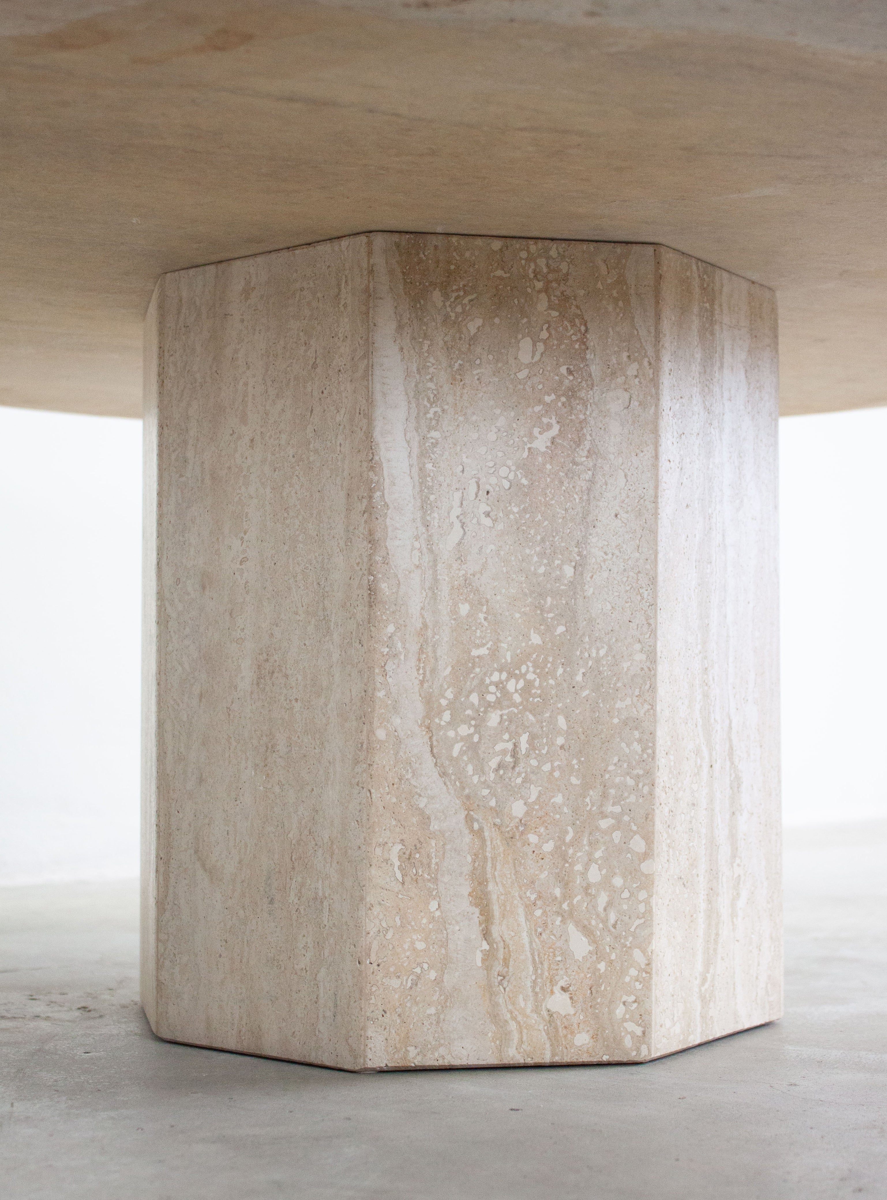 Travertine Round Coffee Table - Image 11