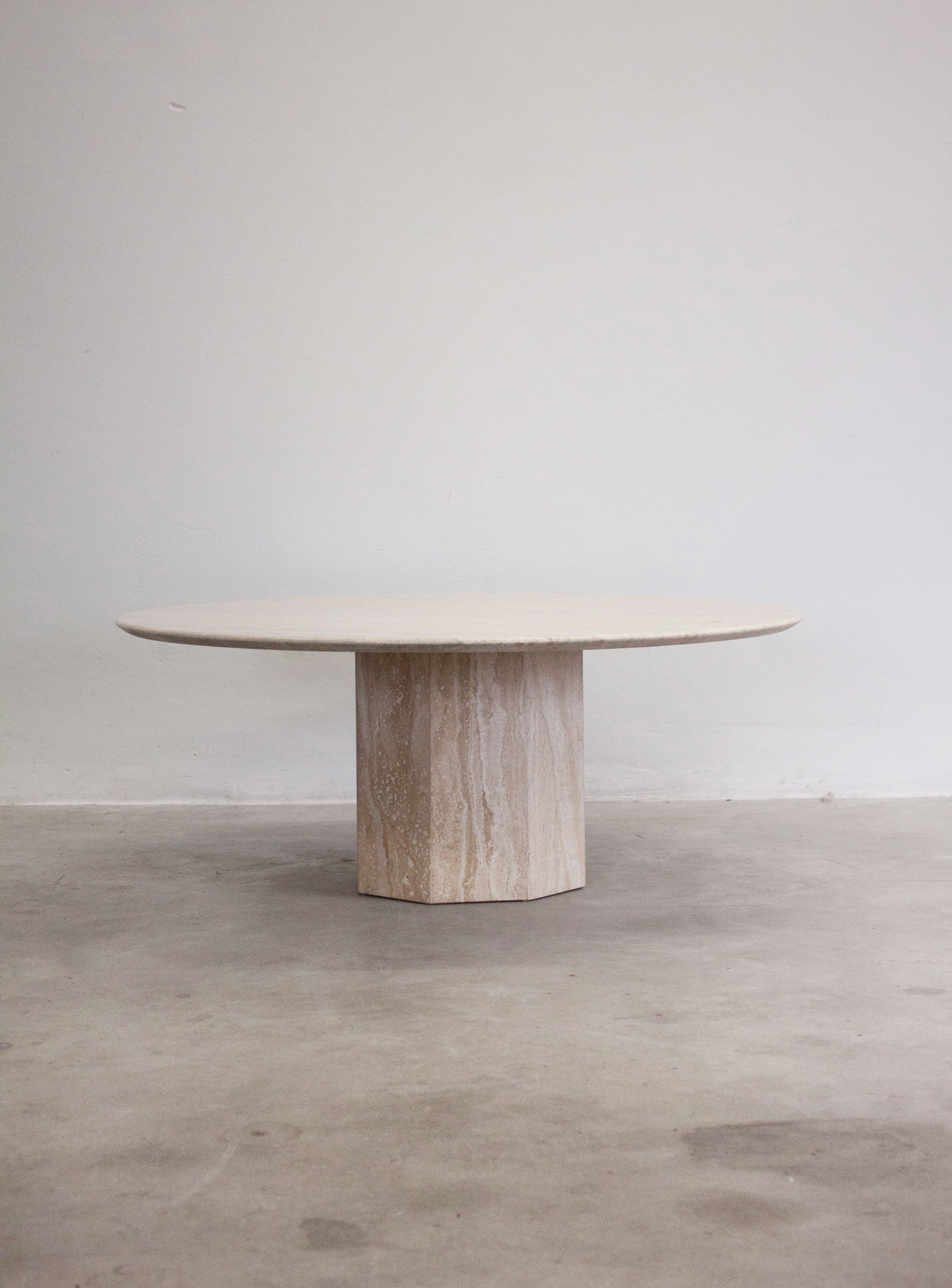 Travertine Round Coffee Table - Image 6