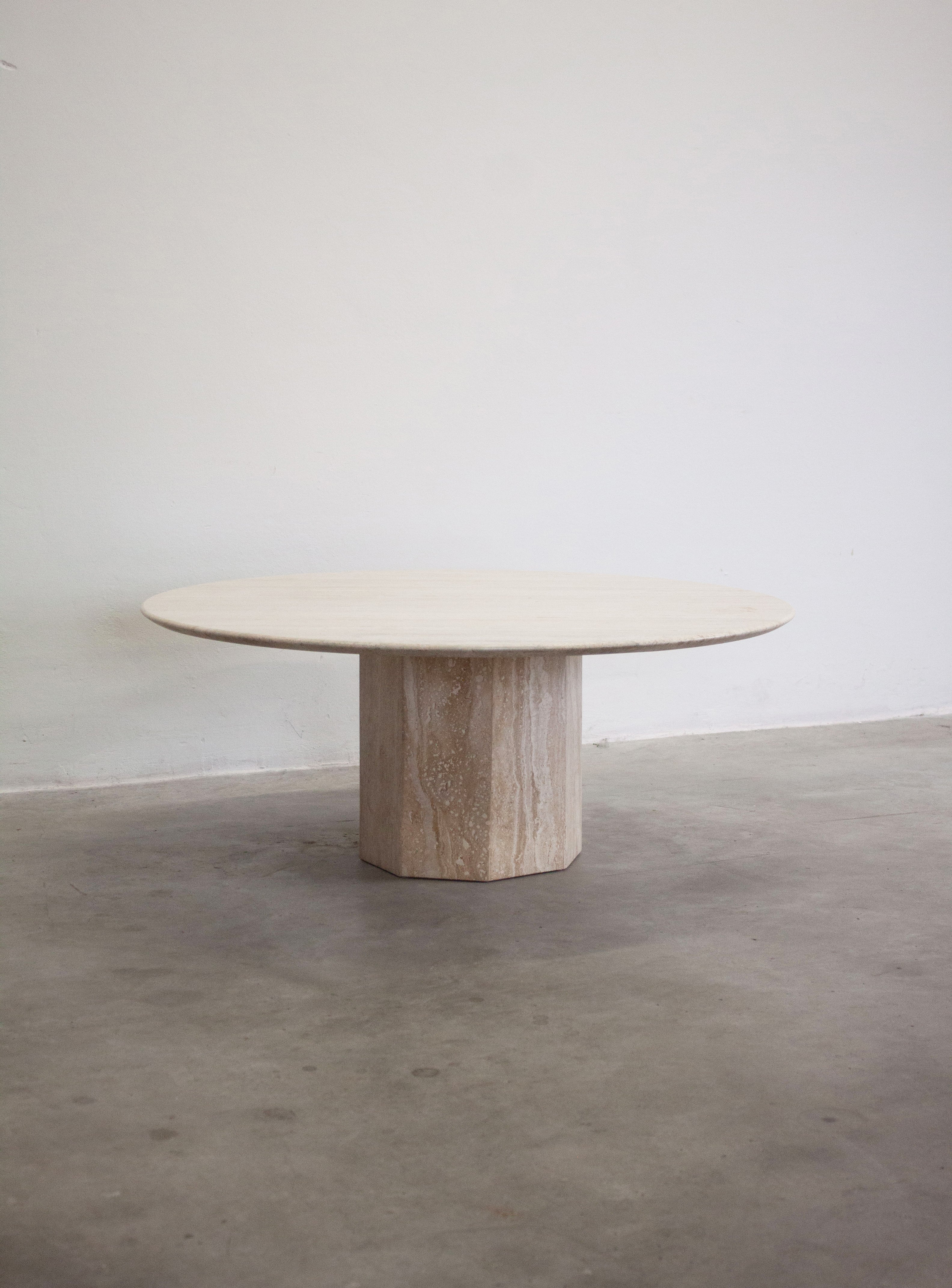 Travertine Round Coffee Table - Image 8