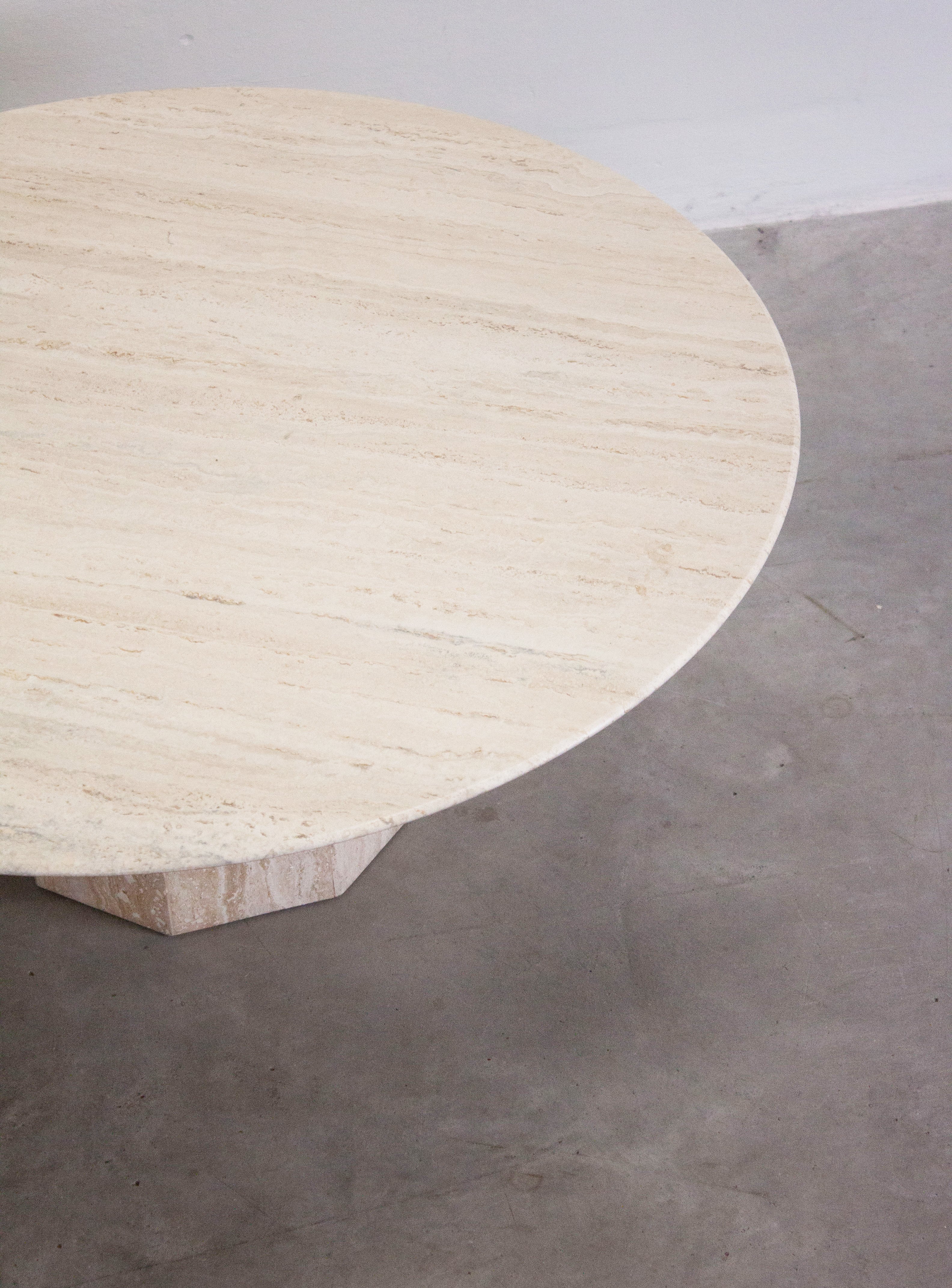 Travertine Round Coffee Table - Image 9